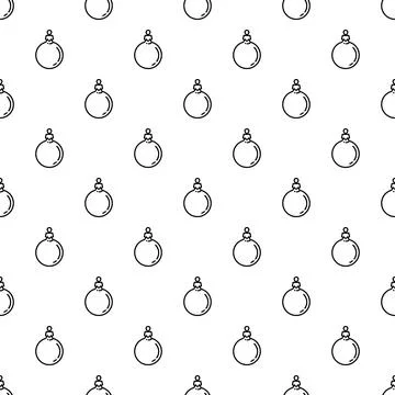 Christmas balls seamless pattern for holiday decoration Illustrazione stock