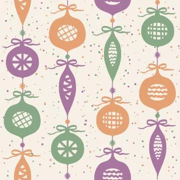 Christmas balls seamless pattern Stock Illustration