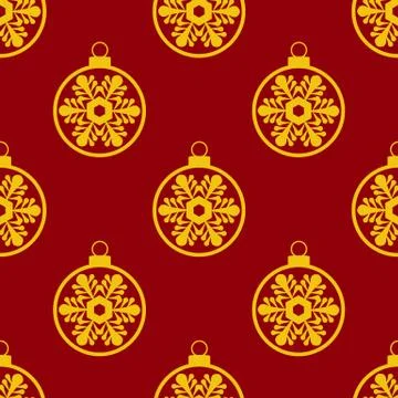 Christmas balls, seamless pattern. Stock Illustration