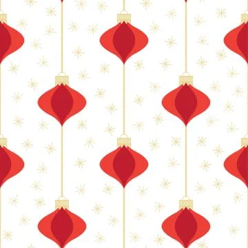 Christmas balls seamless pattern Stock Illustration