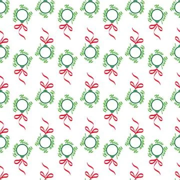 Christmas balls seamless wrapping pattern Stock Illustration