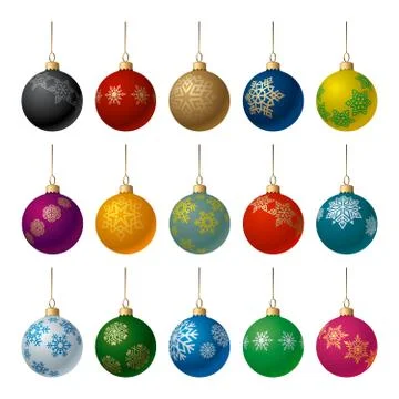Christmas balls set Stock Illustration