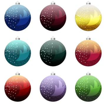 Christmas Balls Set Stock Illustration