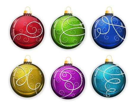 Christmas balls set Stock Illustration