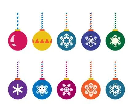 Christmas balls set Stock Illustration