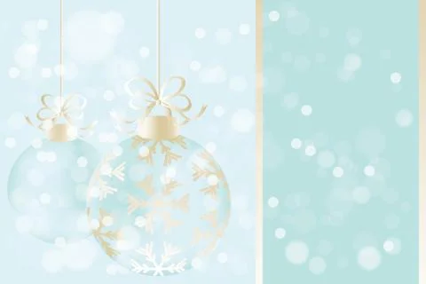 Christmas balls on shiny background Stock Illustration