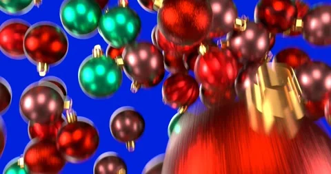 Christmas balls transition Stock Footage 292289240
