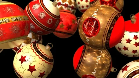 Christmas Balls Transitions Video stock 121046907