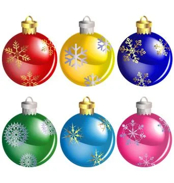 Christmas Balls vector set Stock Illustration