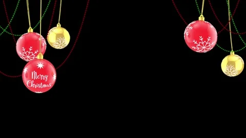 Christmas Balls Version 2 with Alpha Channel Stock Footage 341802442