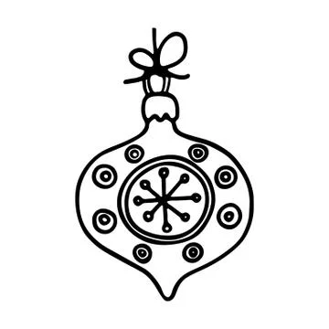 Christmas balls on white background. Vector illustration Stock Illustration