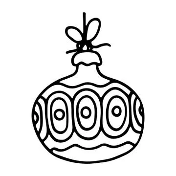 Christmas balls on white background. Vector illustration Stock Illustration