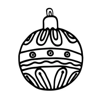 Christmas balls on white background. Vector illustration Stock Illustration