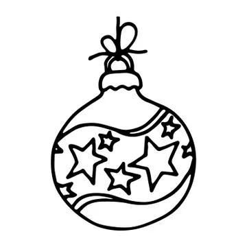 Christmas balls on white background. Vector illustration Stock Illustration