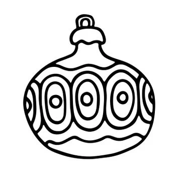 Christmas balls on white background. Vector illustration Stock Illustration
