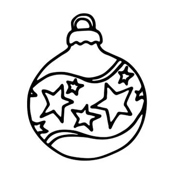 Christmas balls on white background. Vector illustration Stock Illustration