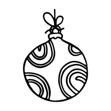 Christmas balls on white background. Vector illustration Stock Illustration