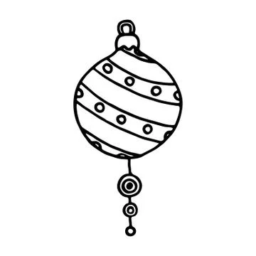 Christmas balls on white background. Vector illustration Stock Illustration