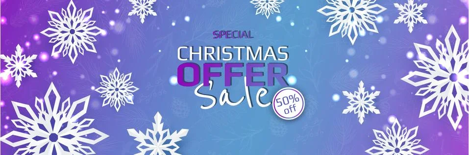 Christmas banner. Background Xmas objects viewed from above. BackgroundMerry Stock Illustration