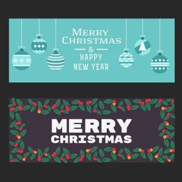 Christmas Banner Pack 스톡 일러스트