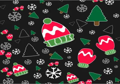 Christmas banner vector background template colorful elements like gifts and Stock Illustration
