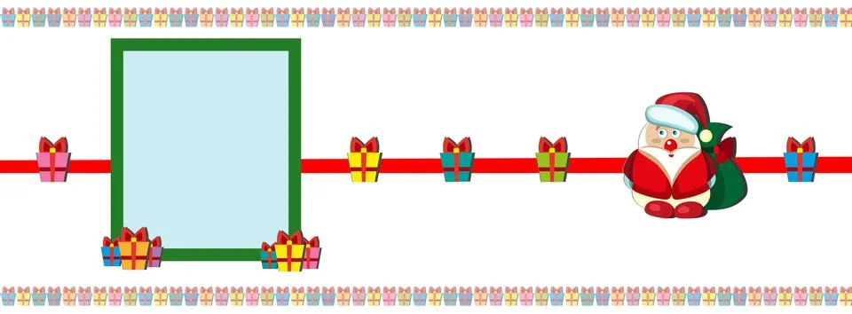 Christmas banner, vector template. Stock Illustration