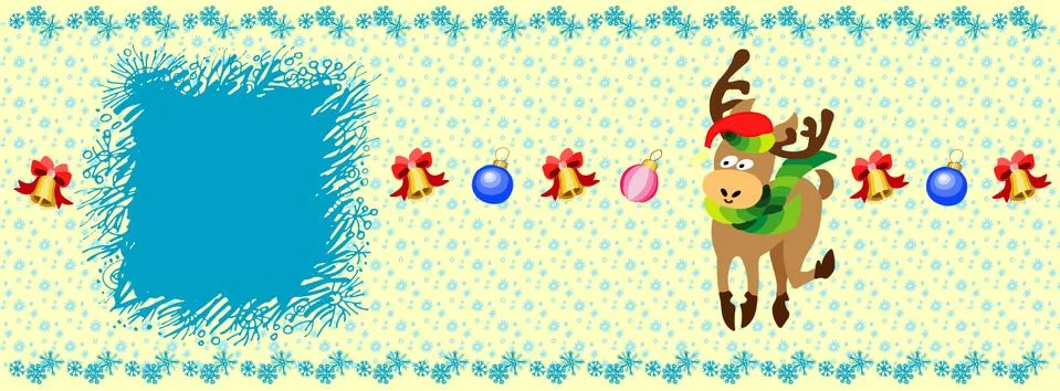 Christmas banner, vector template. Stock Illustration