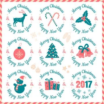Christmas banners 2017 Stock-Illustration