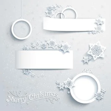Christmas banners and design elements Stock Illustration