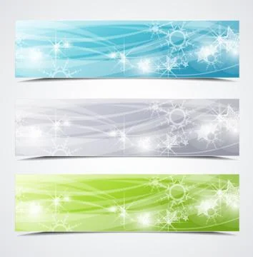 Christmas banners Illustrazione stock