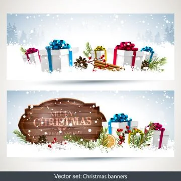 Christmas banners Stock Illustration