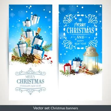 Christmas banners Stock Illustration