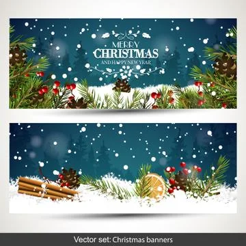 Christmas banners Stock Illustration