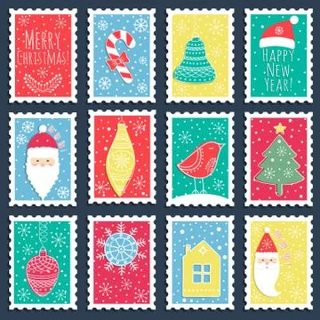 The Christmas Banners Stock Illustration