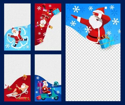 Christmas banners, photo frames media templates Stock Illustration