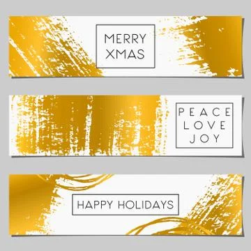 Christmas Banners Set Stock Illustration