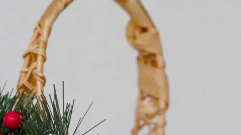Christmas basket Stock Footage 108556404