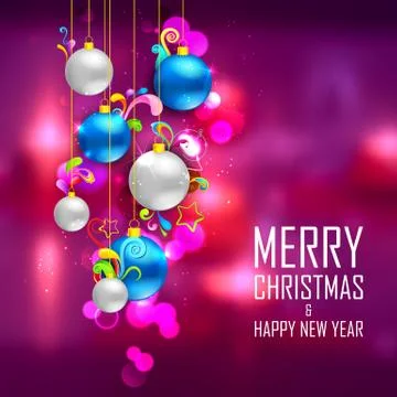 Christmas bauble on abstract background Stock Illustration