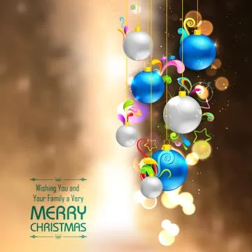 Christmas bauble on abstract background Stock Illustration
