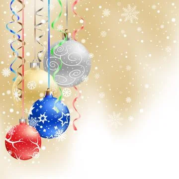 Christmas bauble background Stock Illustration