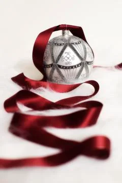 Christmas bauble composition Stock Photos