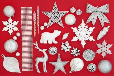 Christmas Bauble Decorations Stock Photos