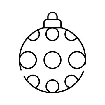 Christmas bauble with polka dot pattern decoration Stock Illustration