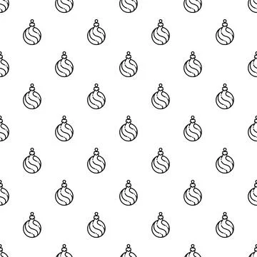 Christmas bauble seamless pattern for holiday decoration Stock Illustration