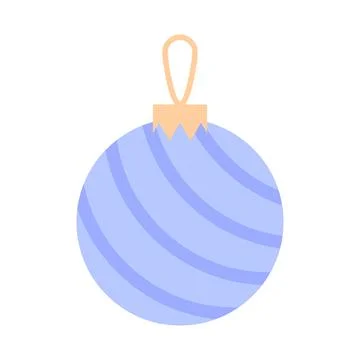 Christmas bauble shape with geometric design. Christmas Ball decoration. Vector  Stock Illustration