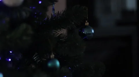 Christmas Bauble on Tree Stock Footage 40484798