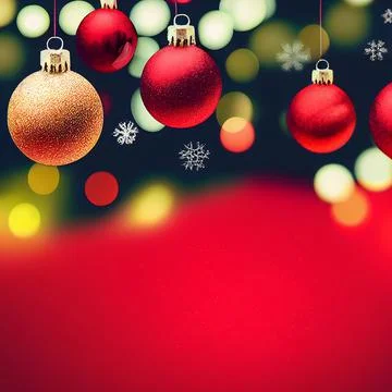 Christmas baubles with copy space Stock Illustration