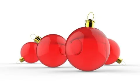 Christmas baubles elements Illustrazione stock