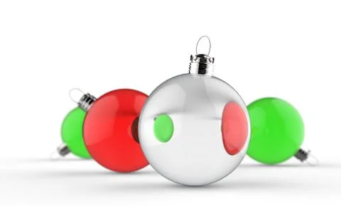 Christmas baubles elements Stock Illustration