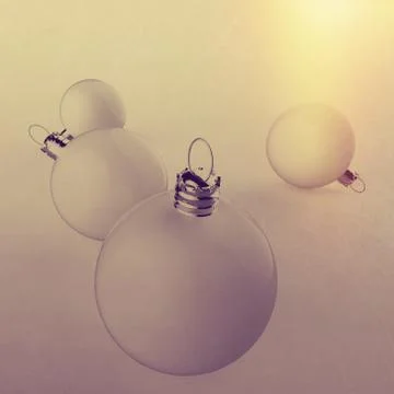 Christmas baubles elements Illustrazione stock